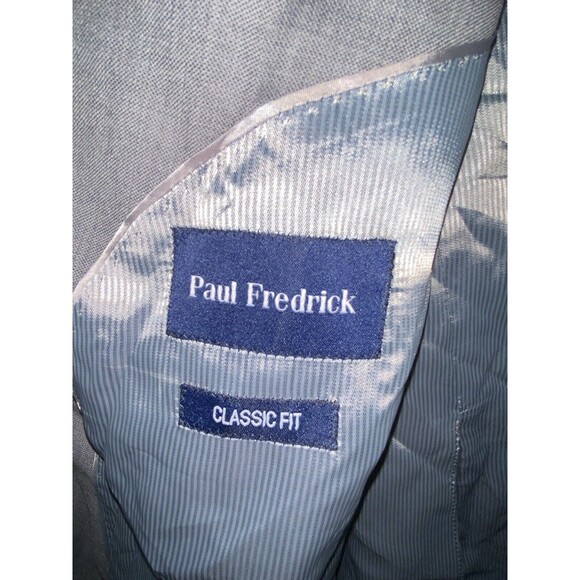 Paul Fredrick Mens Suit Blazer Gray  Blend Classic Fit 54L - Picture 2 of 5